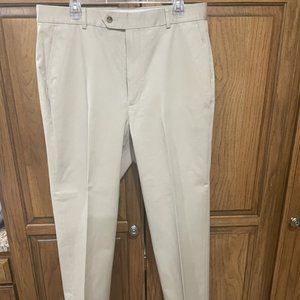 TURNBURY * Men's Khaki Casual Pants * Size 36 x 28 Flat Front